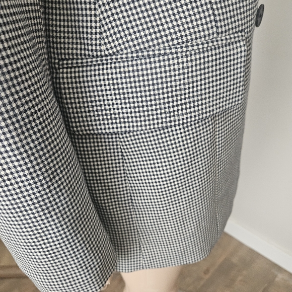 Zara Blazer Coat Gingham Plaid Women's Double-Breasted - Picture 6 of 16